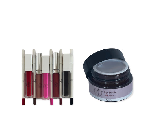 BUNDLE DEAL : Vegan Matte Lip Kits w/Lip Scrub
