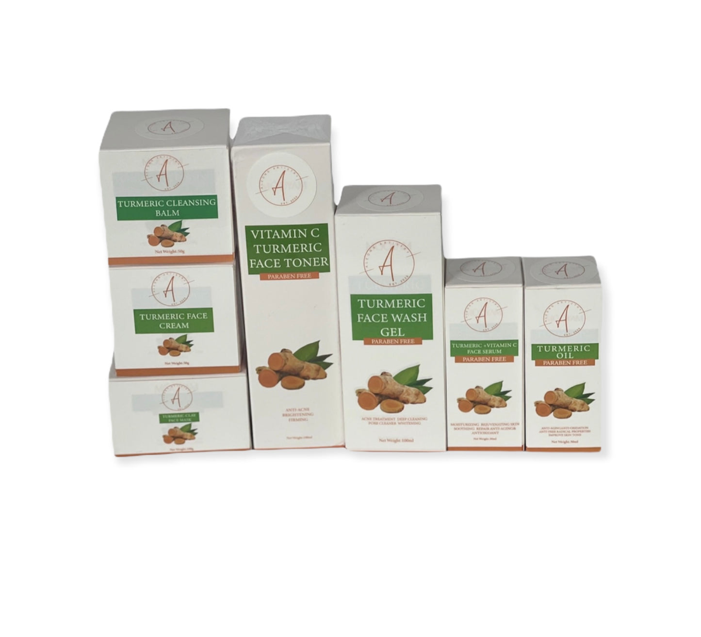 BUNDLE DEAL : Aleong Artistry 7pc Turmeric Skincare Set
